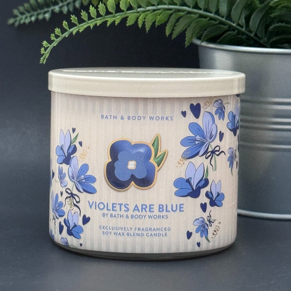 BBW Violets Are Blue Bath & Body Works 3 Wick Candle